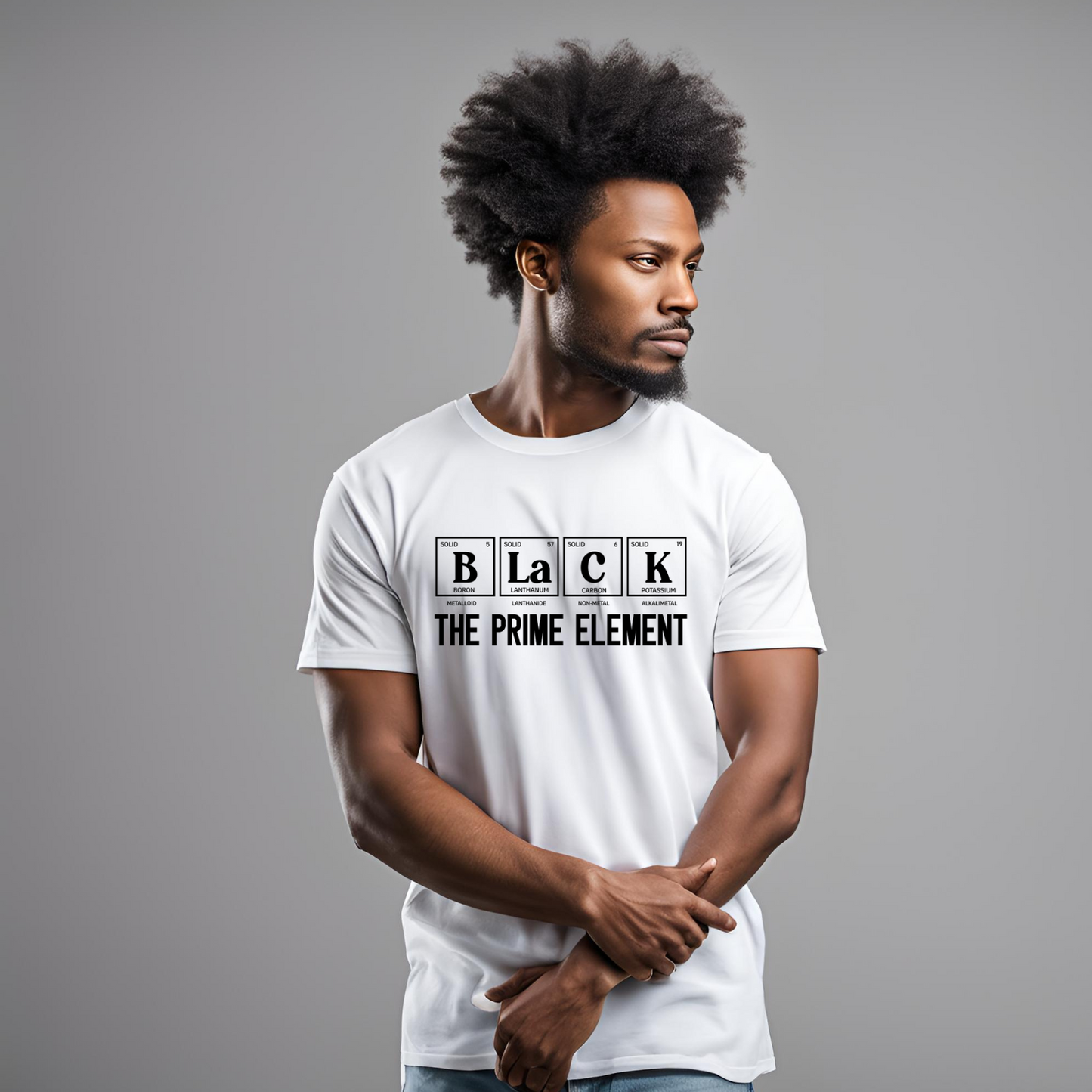 Men's "Black, The Prime Element" T-Shirt