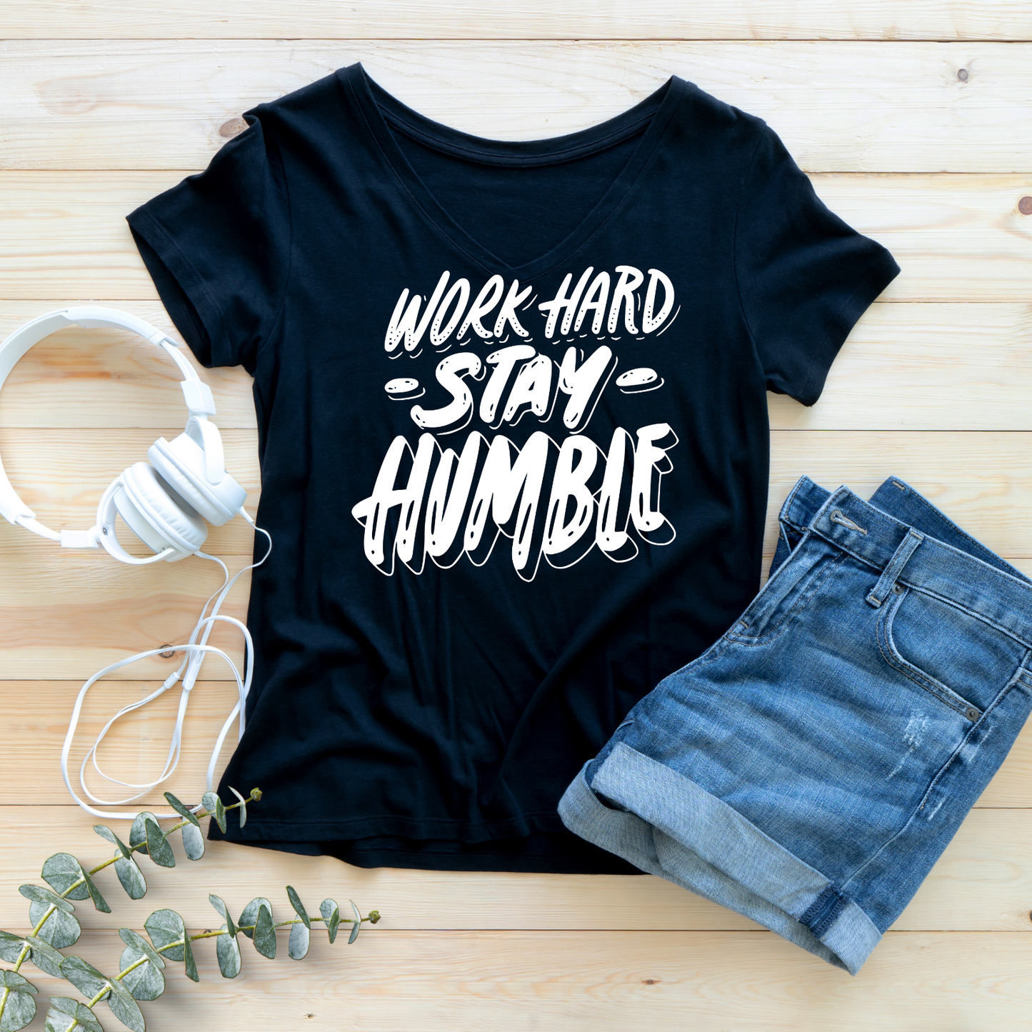 Women's "Work Hard Stay Humble" T-Shirt