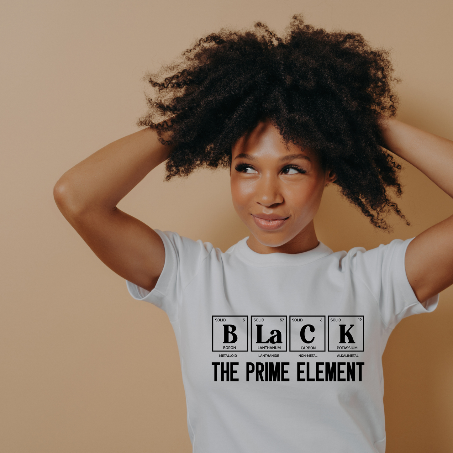 Women's "Black, The Prime Element" T-Shirt